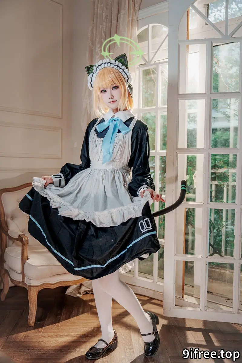 lunananya-蔚蓝档案-才羽绿女仆装 [28P-202MB]-就爱免费