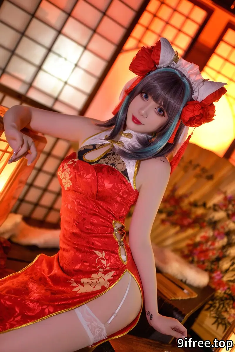 Zyra秋-碧蓝航线-柴郡新春旗袍 [20P-167MB]-就爱免费