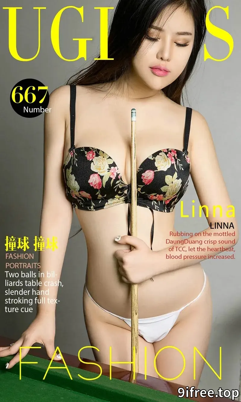[Ugirls爱尤物] NO.667 嫩模Linna大胆桌球女郎秀白嫩豪乳性感厚唇撩人诱惑写真-就爱免费