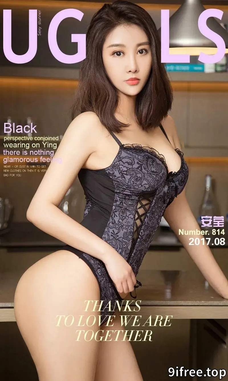 [Ugirls爱尤物] NO.814 嫩模安莹黑色蕾丝透视连体内衣秀完美曲线傲人美乳诱惑写真-就爱免费
