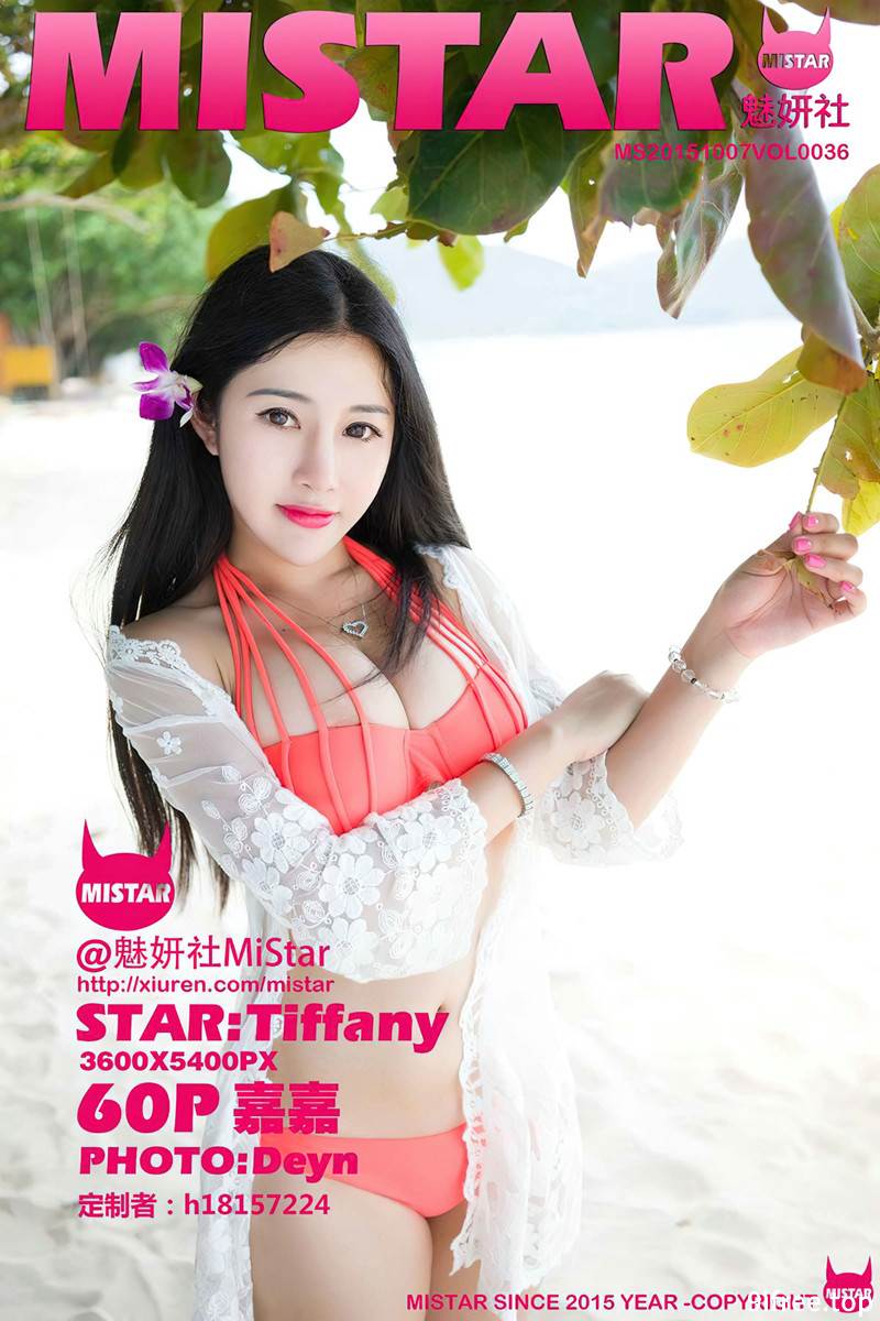 [MiStar魅妍社] Vol.036 嫩模嘉嘉Tiffany普吉岛旅拍内衣系列丰乳美臀写真