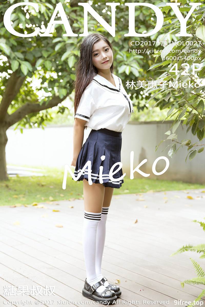 [Candy网红馆] Vol.027 嫩模林美惠子Mieko清新学生装秀完美身材美胸丰臀写真