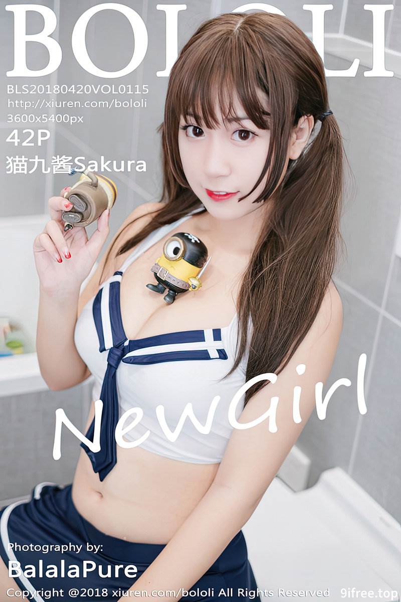 [BoLoli波萝社] Vol.115 美女主播猫九酱Sakura浴室里性感水手内衣湿身诱惑写真