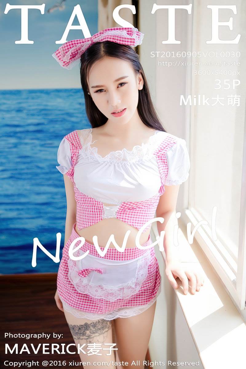 [Taste顽味生活] Vol.030 嫩模Milk大萌丁字裤情趣内衣美臀屁沟撩人诱惑写真