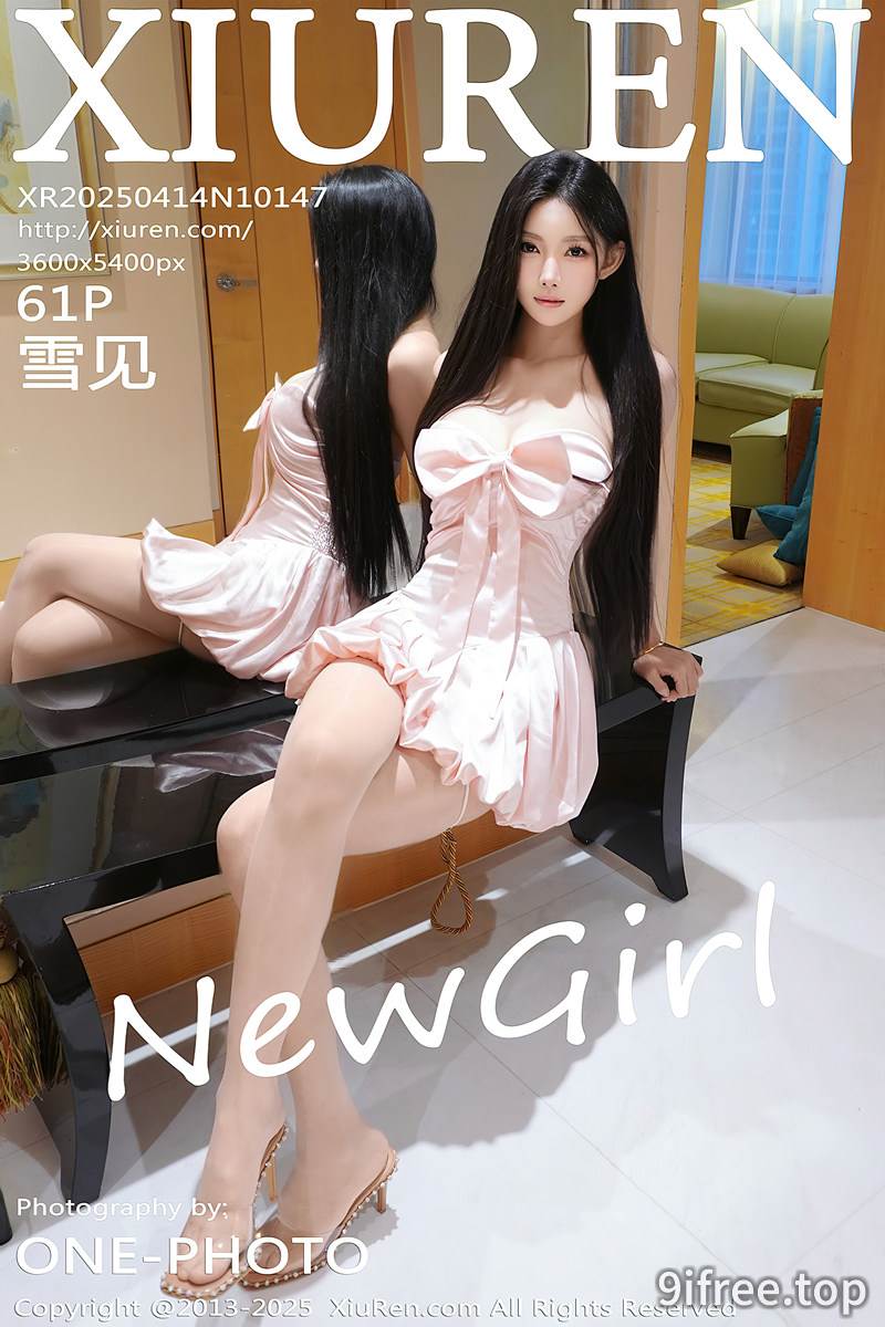 [XiuRen秀人网] NO.10147 新人模特雪见性感粉色连衣裙露白色内衣配白丝袜秀美腿诱惑写真