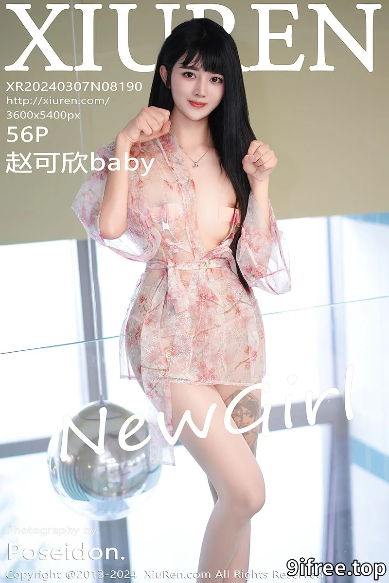 [XiuRen秀人网] No.8190 新人模特赵可欣baby性感轻透花色情趣睡裙配超薄肉丝诱惑写真
