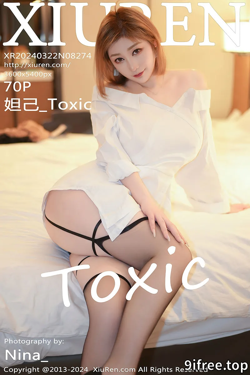 [XiuRen秀人网] No.8274 女神妲己_Toxic私房性感白色衬衫配黑丝吊袜秀丰满身材诱惑写真