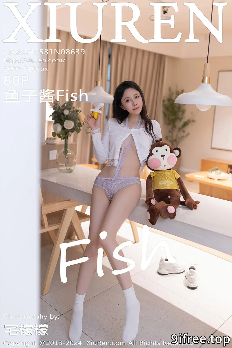 [XiuRen秀人网] No.8639 模特鱼子酱Fish性感白色短T配紫色情趣内衣秀曼妙身姿诱惑写真
