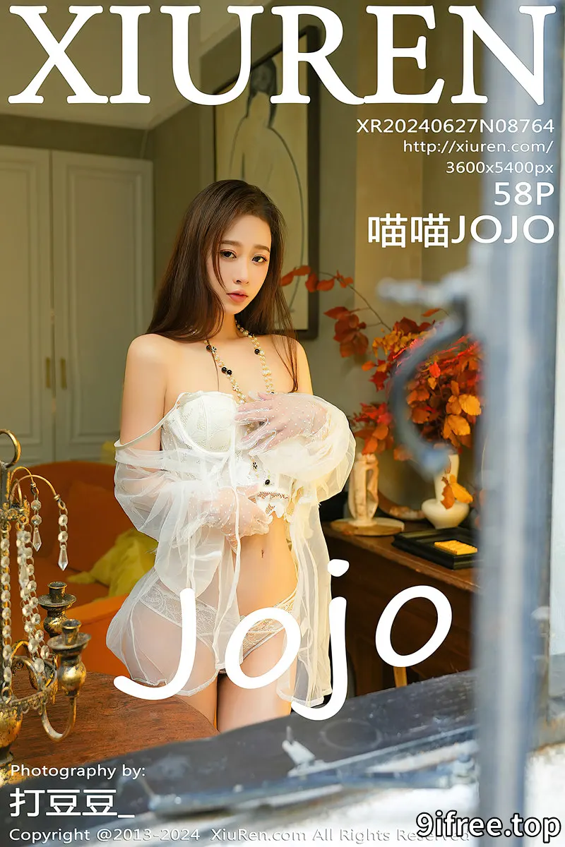 [XiuRen秀人网] No.8764 模特喵喵JOJO性感白色透明情趣内衣配白丝袜秀曼妙身姿诱惑写真