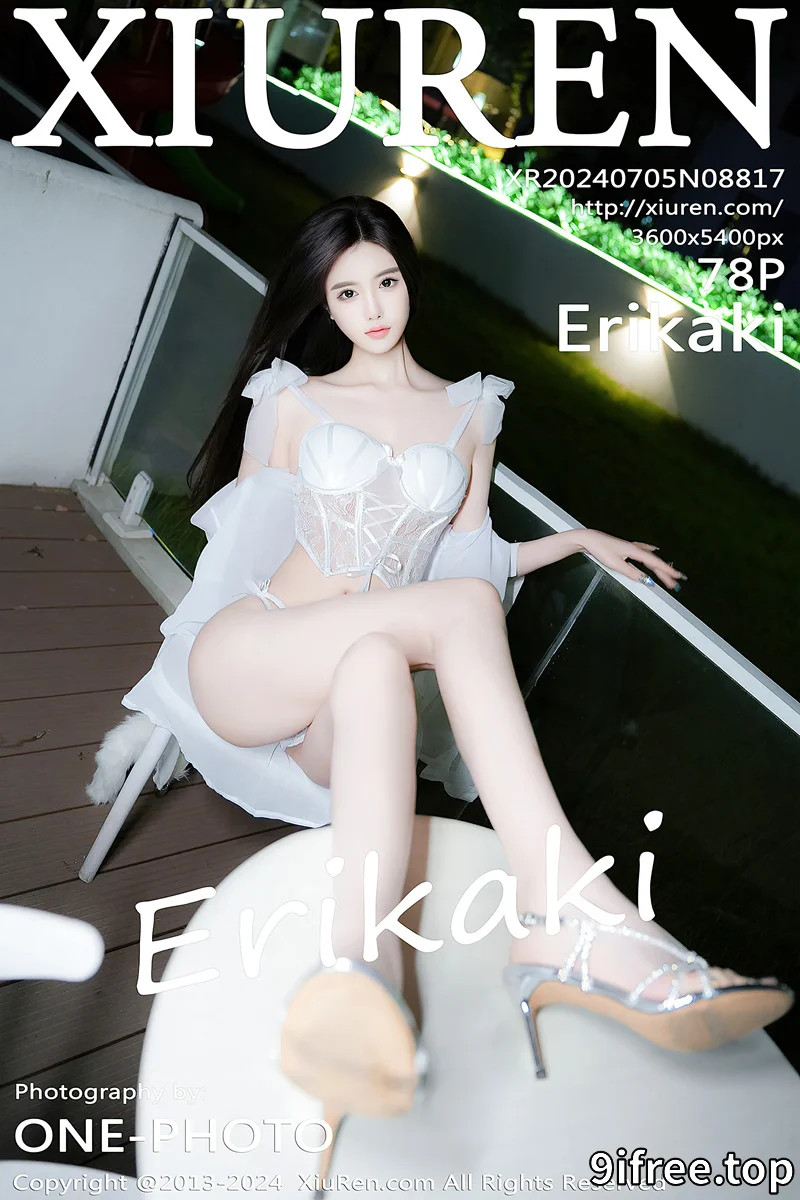 [XiuRen秀人网] No.8817 模特Erikaki泳池场景白色情趣服饰秀完美身材极致美腿诱惑写真