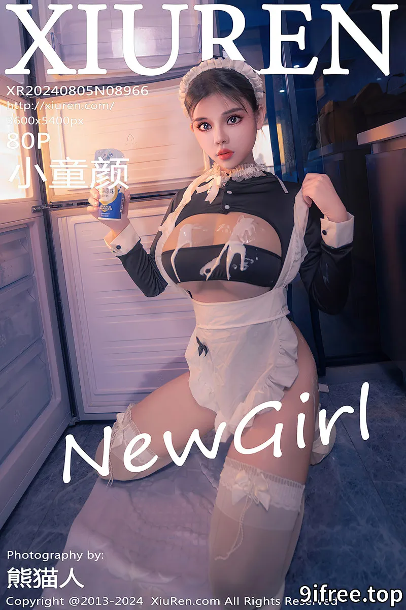 [XiuRen秀人网] NO.8966 新人模特小童颜私房浴室性感女仆装配白丝袜秀丰满身材诱惑写真