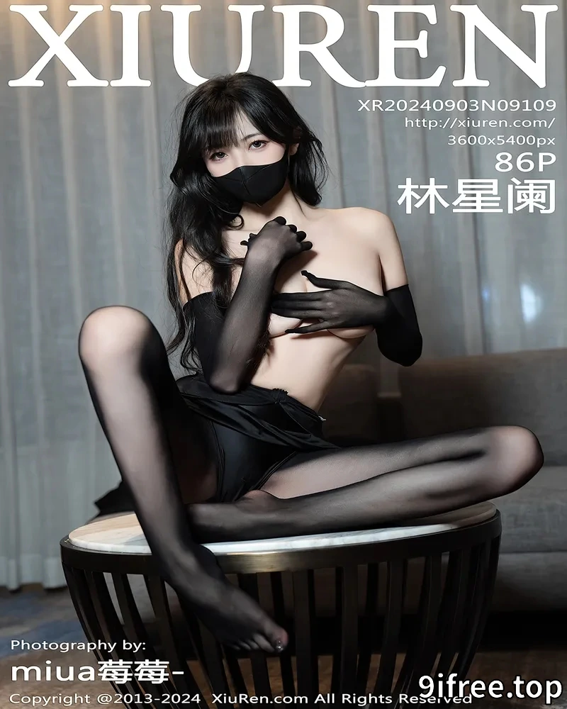 [XiuRen秀人网] NO.9109 模特林星阑性感黑色高叉连体衣配超薄黑丝秀曼妙身姿诱惑写真