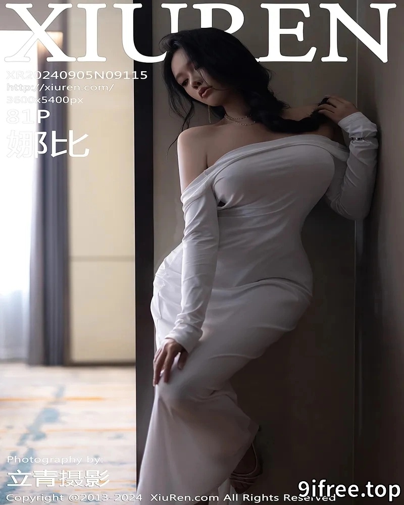 [XiuRen秀人网] NO.9115 模特娜比性感白色连衣裙+黑色蕾丝情趣内衣秀凹凸身材诱惑写真
