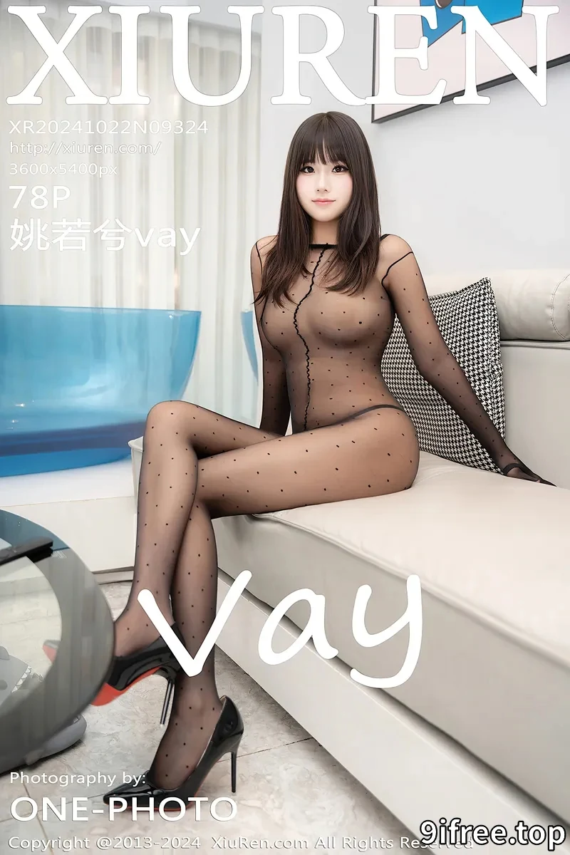[XiuRen秀人网] NO.9324 模特姚若兮vay性感黑点超薄连体黑丝露丁字裤秀火辣身材诱惑写真