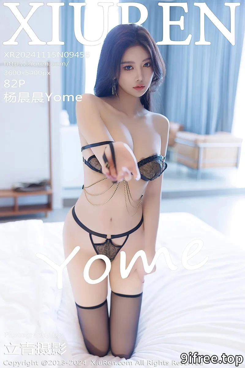 [XiuRen秀人网] NO.9456 女神杨晨晨Yome红色连衣短裙+黑色情趣内衣秀丰腴身姿诱惑写真