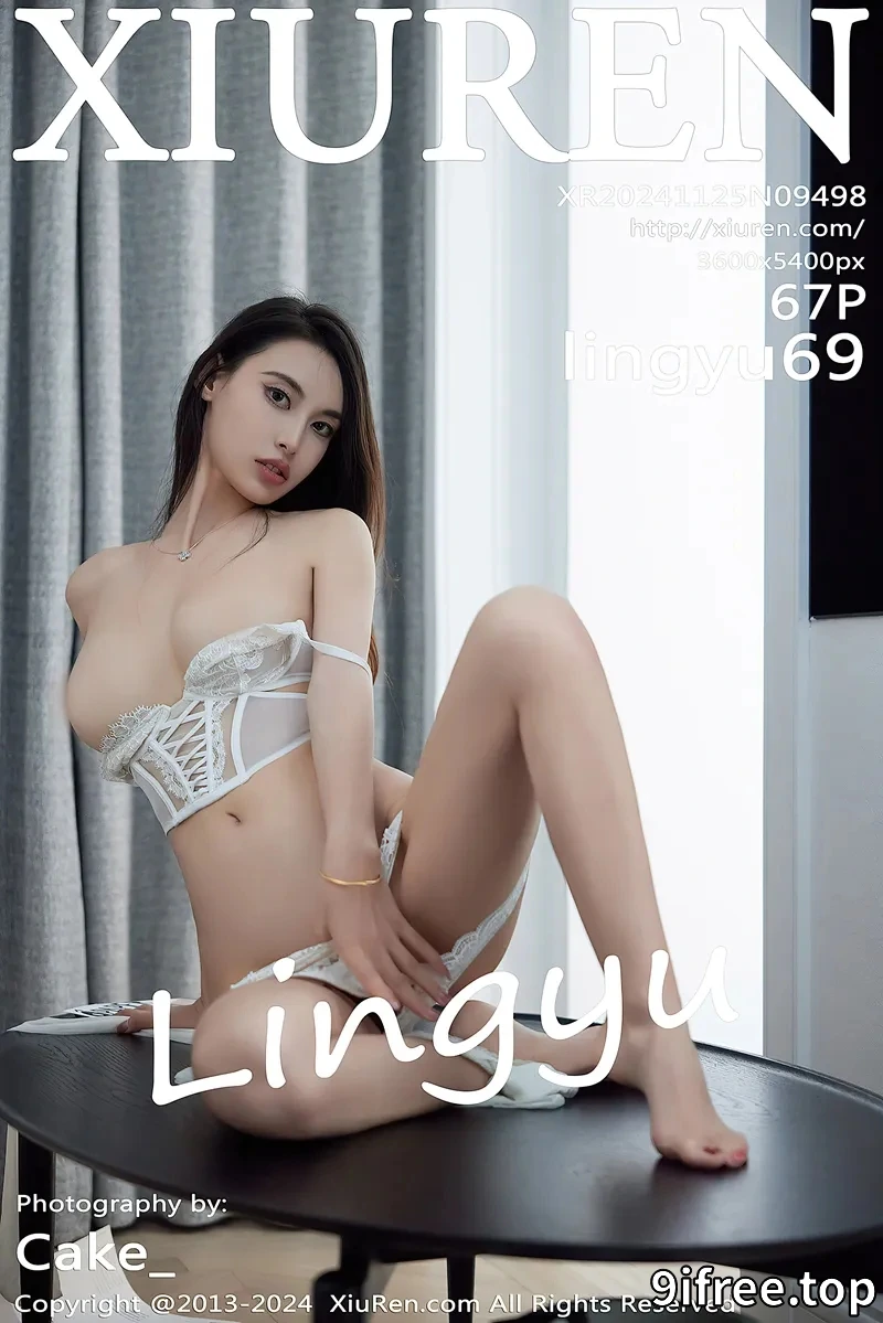 [XiuRen秀人网] NO.9498 模特Lingyu69性感法式白色蕾丝内衣配白丝袜秀曼妙身姿诱惑写真