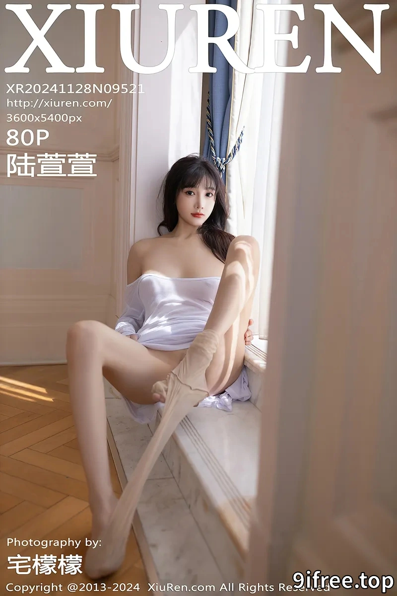 [XiuRen秀人网] NO.9521 模特陆萱萱私房性感白色薄透礼服配超薄肉丝秀柔美身姿诱惑写真