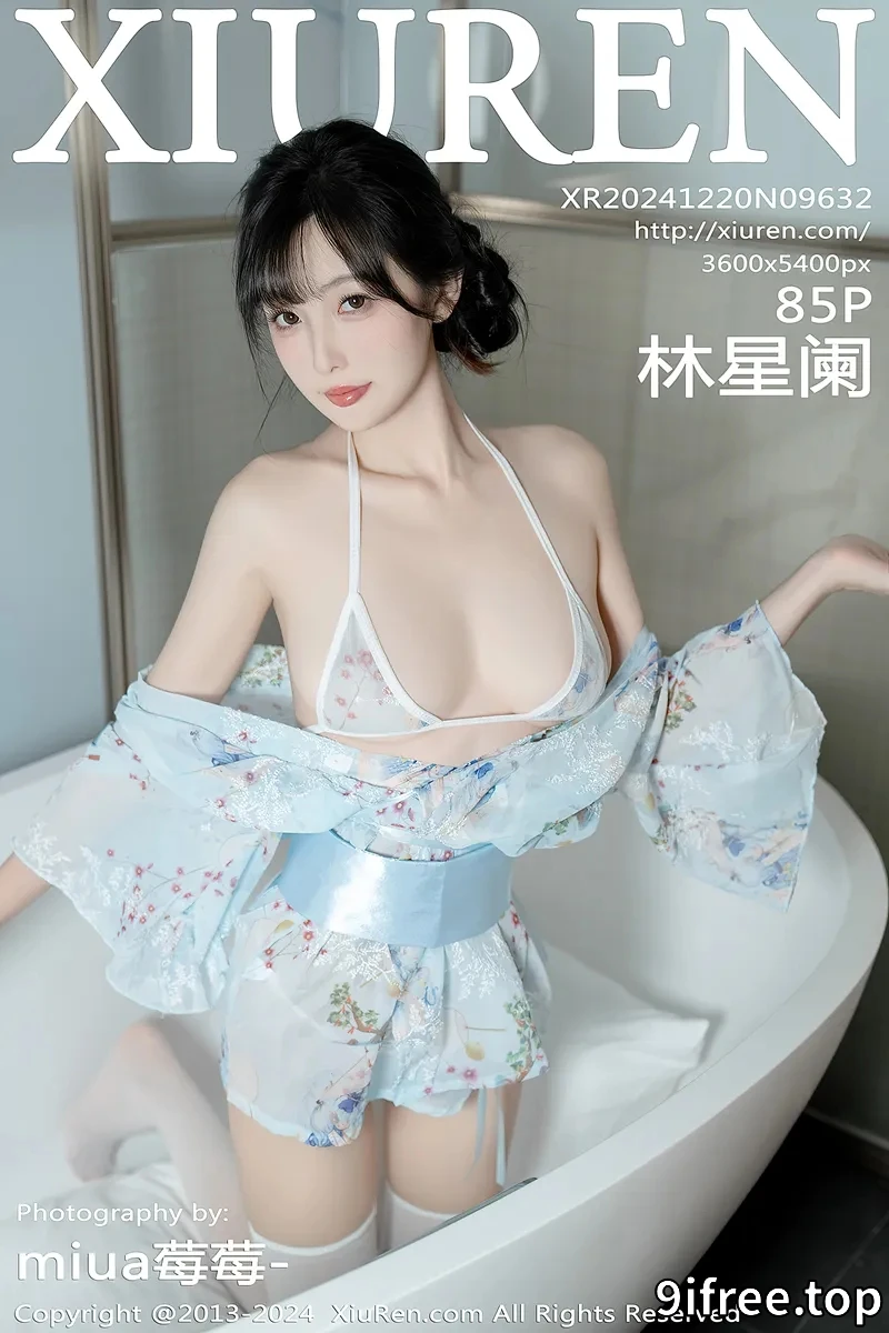[XiuRen秀人网] NO.9632 模特林星阑性感浅蓝色连衣短裙配白色丝袜秀曼妙身姿诱惑写真