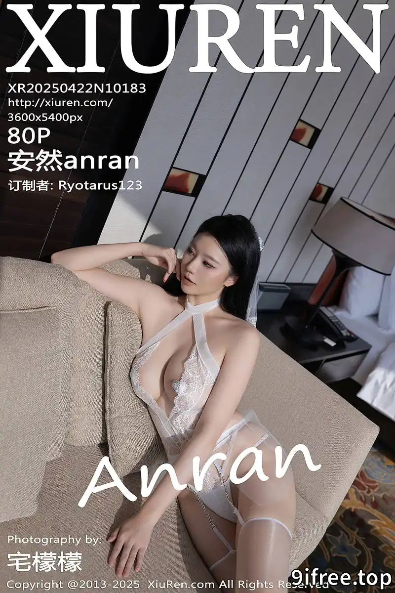 [XiuRen秀人网] NO.10183 模特安然anran白色婚纱露白色情趣内衣配白丝吊袜秀美腿诱惑写真