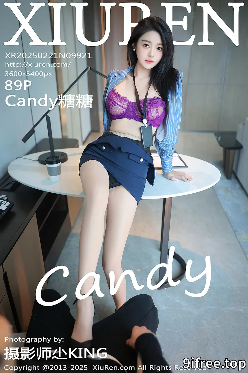 [XiuRen秀人网] NO.9921 模特Candy糖糖性感红色蕾丝内衣配超薄肉丝秀丰腴身材诱惑写真