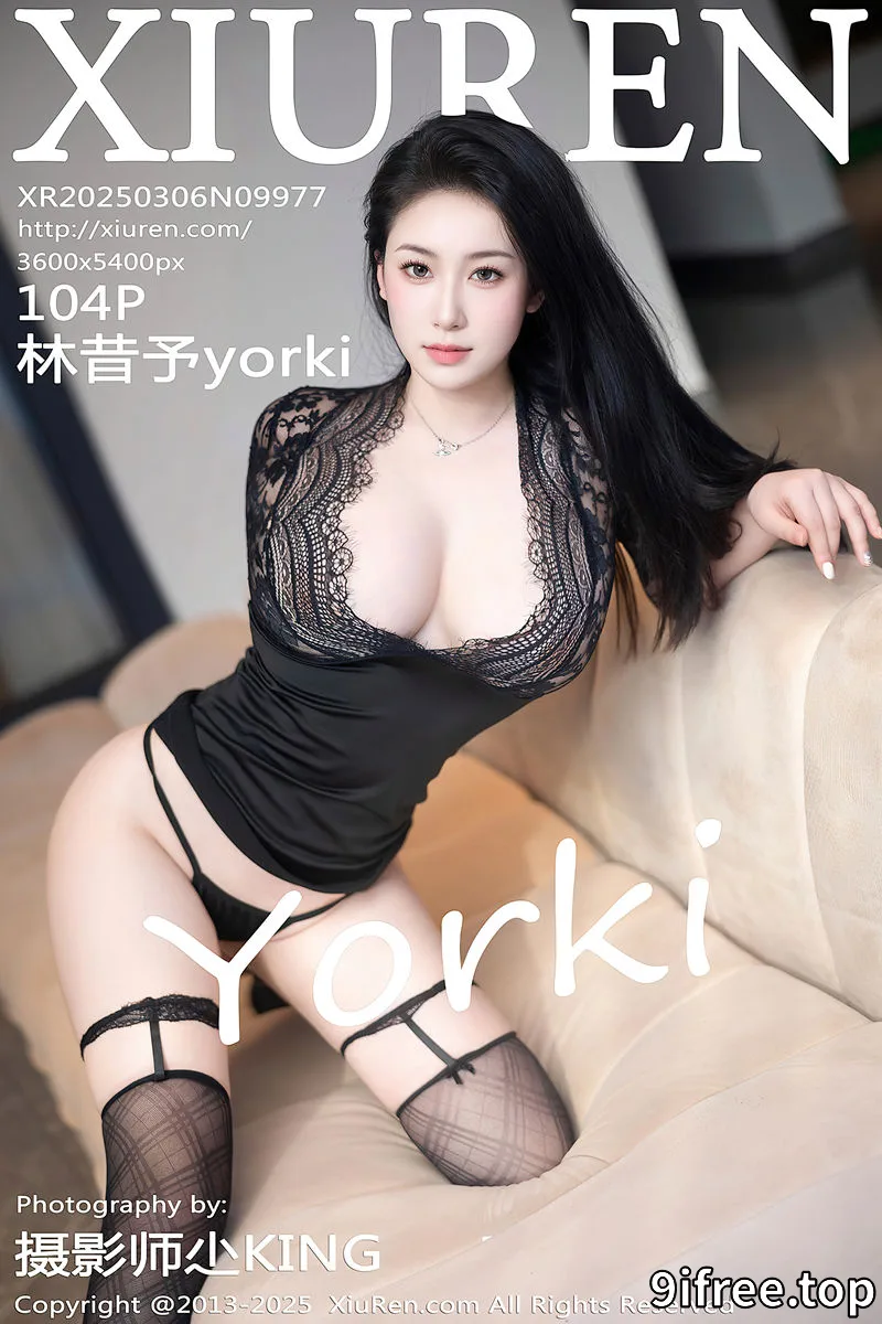 [XiuRen秀人网] NO.9977 模特林昔予yorki黑色蕾丝情趣服饰配黑丝袜秀凹凸身材诱惑写真